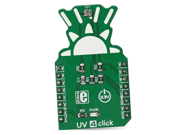 Mikroe MIKROE-2989 UV 4 Click And Mikroe Click Shields Development Board Product Introduction